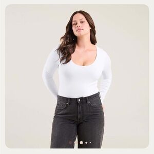 Nuuds Long Sleeve Scoop Neck Bodysuit